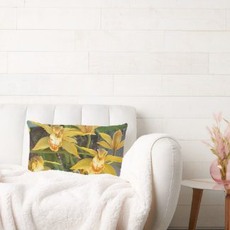 Cojín Lumbar Full Blown Yellow Orchids
