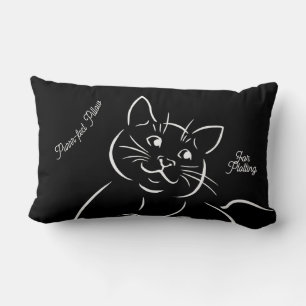 Cojín Lumbar Fun Cat Line Art Animal Print Lumbar Pillow