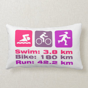 Cojín Lumbar Funcionamiento magenta púrpura rosado de la bici