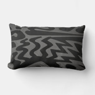 Cojín Lumbar Funky Gray Zigzag Pillow