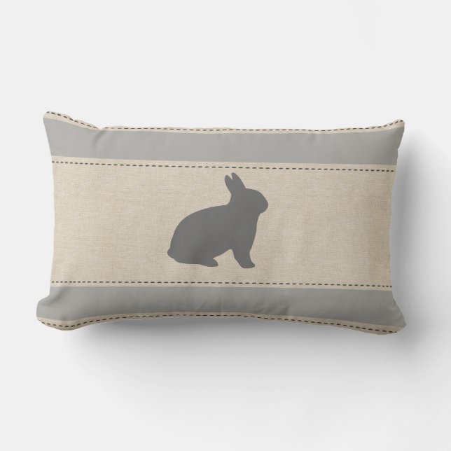 Cojín Lumbar Funny Bunny Stripes Pillow (Anverso)
