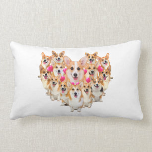 Cojín Lumbar Funny Día de San Valentín Corgi Heart Gift Dog L