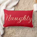 Cojín Lumbar Funny traviesa (o agradable) palabra días festivos<br><div class="desc">Graciosa (o agradable) Palabra Vacaciones Vías Rojas Waist Lumbar Pillow. Guay Holidays Red Waist Lumbar Pillow con letra de personalizable impresa. ... Hecho en USA 100% almohada de algodón. Personalizable completo Hermosa almohada decorativa de vacaciones, Navidades y acentos de almohadas todo el año, todo personalizado. Haga sus propias vacaciones personalizados,...</div>