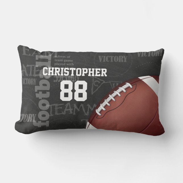 Cojín Lumbar Fútbol americano personalizado de la pizarra (Anverso)