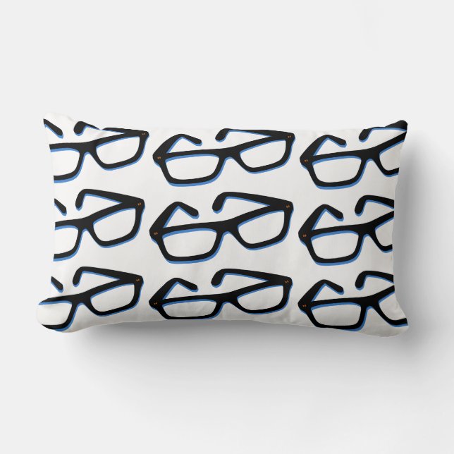 Cojín Lumbar Gafas de nerd geniales (Anverso)
