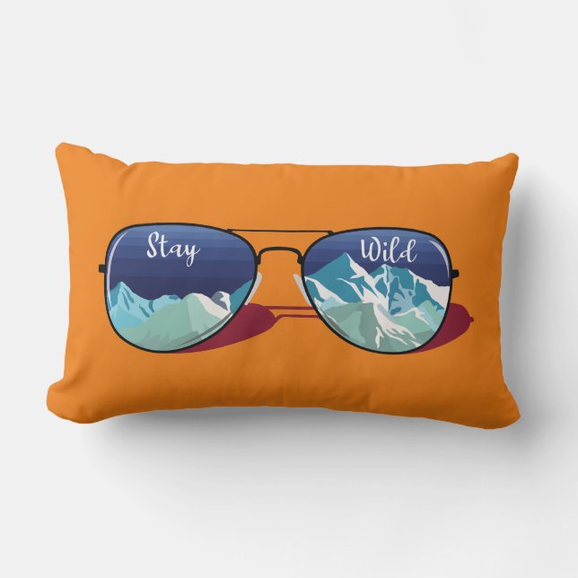 Cojín Lumbar Gafas de sol de montaña (Anverso)