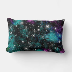 Cojín Lumbar Galaxia Estrella Violeta Verde Vía Láctea