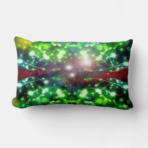 Cojín Lumbar Galaxia verde Luces abstractas
