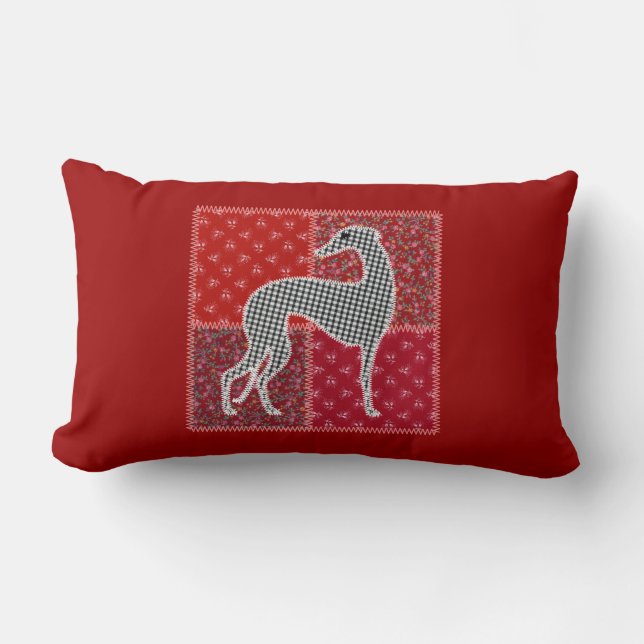 Cojín Lumbar Galgo estilizado “Montaje " (Anverso)