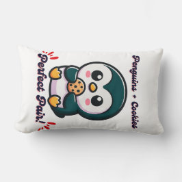 Cojín Lumbar Galletas pingüinas, lindo personaje de caricatura 