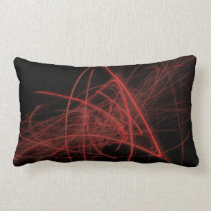 Cojín Lumbar Garabatos rojos en negro