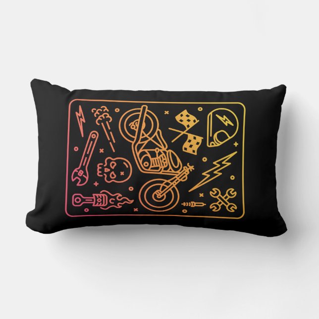 Cojín Lumbar Garaje para motocicletas personalizado 1 (Anverso)