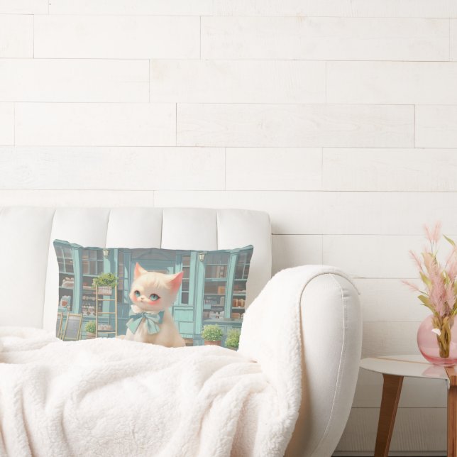 Cojín Lumbar Gatito con sabor suave y azul en pastelería (Sofá)