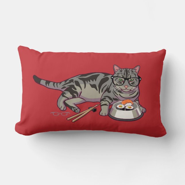 Cojín Lumbar Gatito del inconformista (Anverso)