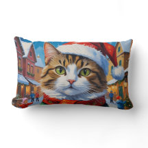 Gato de Navidades festivos en Santa Hat
