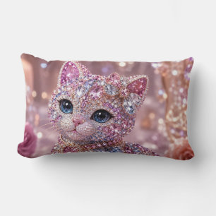 Cojín Lumbar Gato de Noche de Terciopelo Estampa Estética