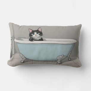 Cojín Lumbar Gato en la bañera