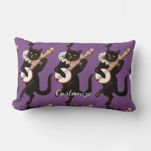 Cojín Lumbar Gato jugando Banjo Thunder_Cove