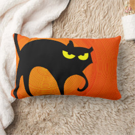 Cojín Lumbar Gato negro espumoso de Halloween