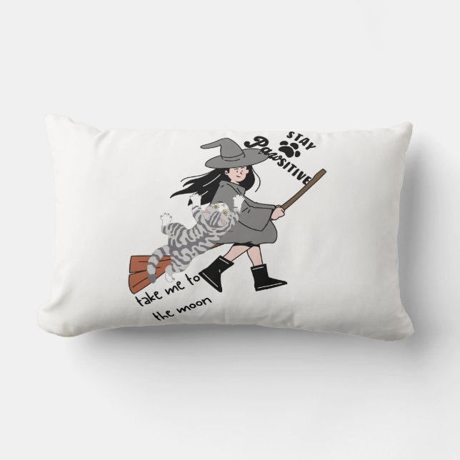 Cojín Lumbar Gato volador (Anverso)