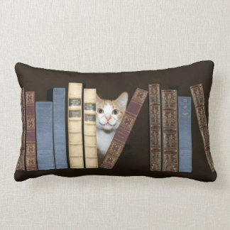 Cojín Lumbar Gato y libros