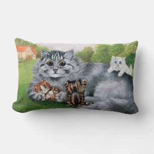 Cojín Lumbar Gato y sus gatitos, Louis Wain