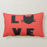Cojín Lumbar Gatos de amor (rojo)<br><div class="desc">Cats de amor.</div>