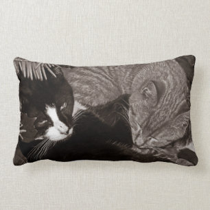 Cojín Lumbar Gatos de Yin Yang