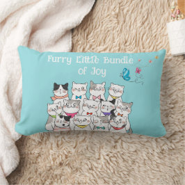 Cojín Lumbar Gatos Lindos, Pequeño Paquete de Alegría Peludo, M