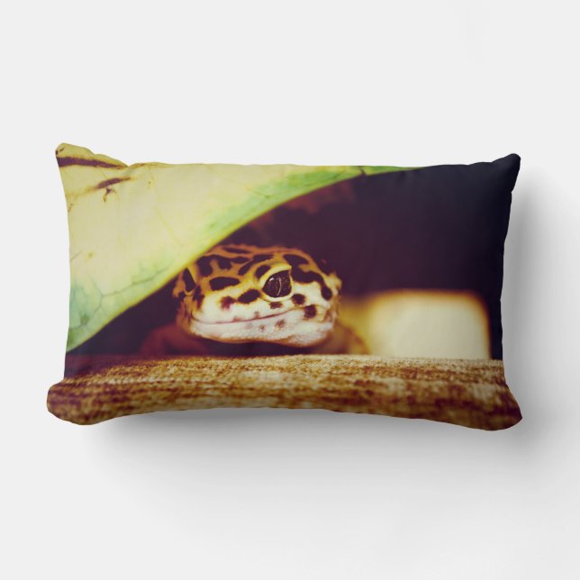 Cojín Lumbar Gecko del leopardo (Anverso)