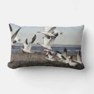 Cojín Lumbar Geese de nieve voladora
