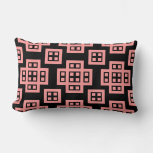 Cojín Lumbar Geometric 030614 - Pink suave en negro