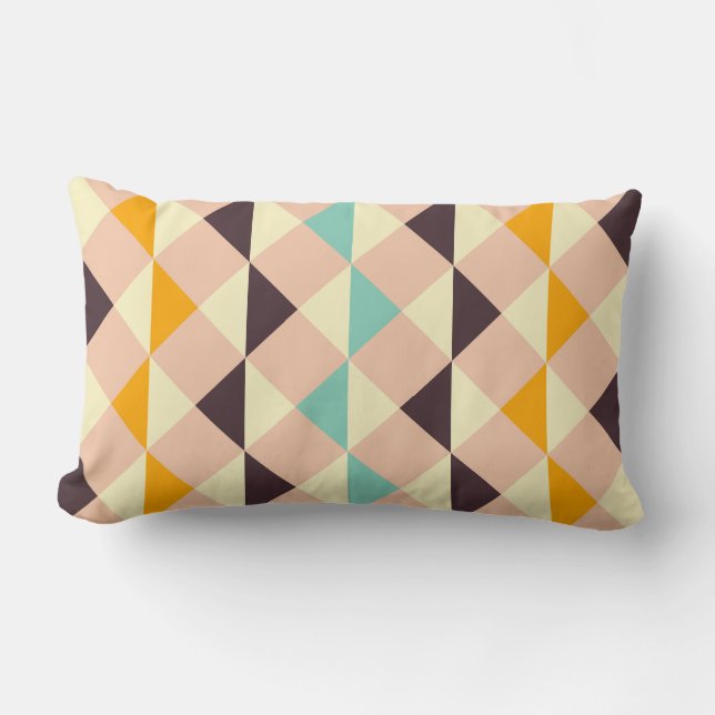 Cojín Lumbar Geometric pattern overlapping diamonds & triangle (Anverso)