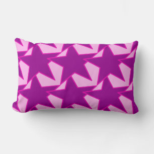 Cojín Lumbar Geométrica de estrella moderna - amatista morado y