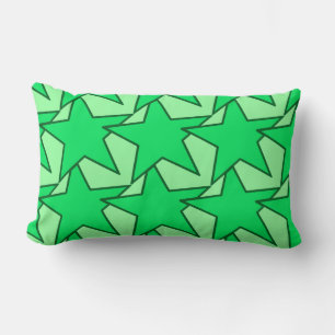 Cojín Lumbar Geométrica de estrella moderna - verde esmeralda y