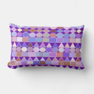 Cojín Lumbar Geométrica tribal moderna, púrpura anquilosante y 