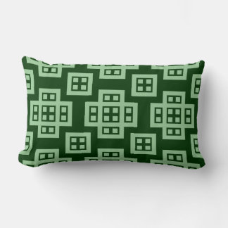 Cojín Lumbar Geométrico 030614 - Verde oscuro en verde sobre el