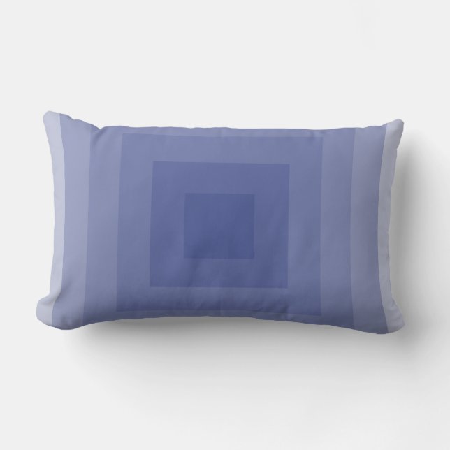 Cojín Lumbar Geométrico de Blueish Purple Square (Anverso)