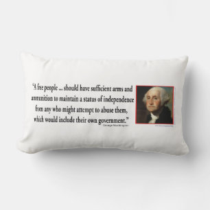 Cojín Lumbar George Washington sobre los derechos de armas