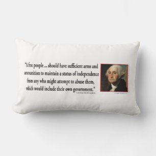 Cojín Lumbar George Washington sobre los derechos de las armas