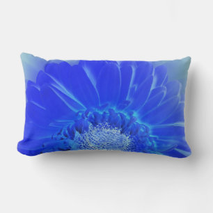 Cojín Lumbar gerbera azul eléctrico