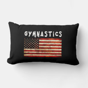 Cojín Lumbar Gimnasia Grunge Americana Bandera USA