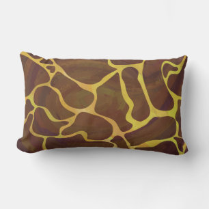 Cojín Lumbar Giraffe Brown and Yellow Print