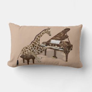 Cojín Lumbar Giraffe Talentosa juega al Grand Piano