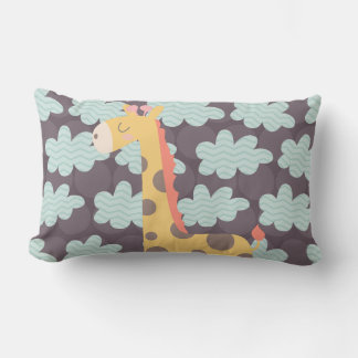 Cojín Lumbar Giraffe y nubes