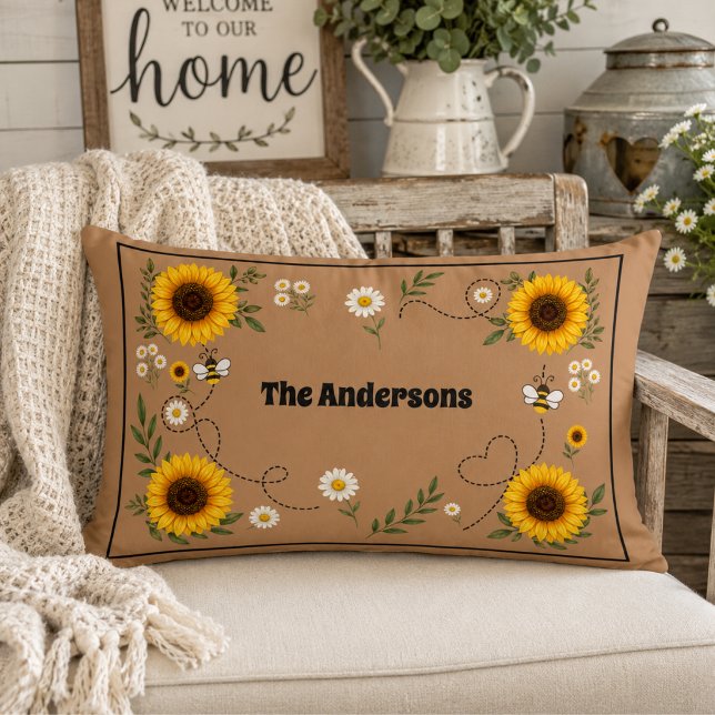 Cojín Lumbar Girasol Personalizado   (Subido por el creador)