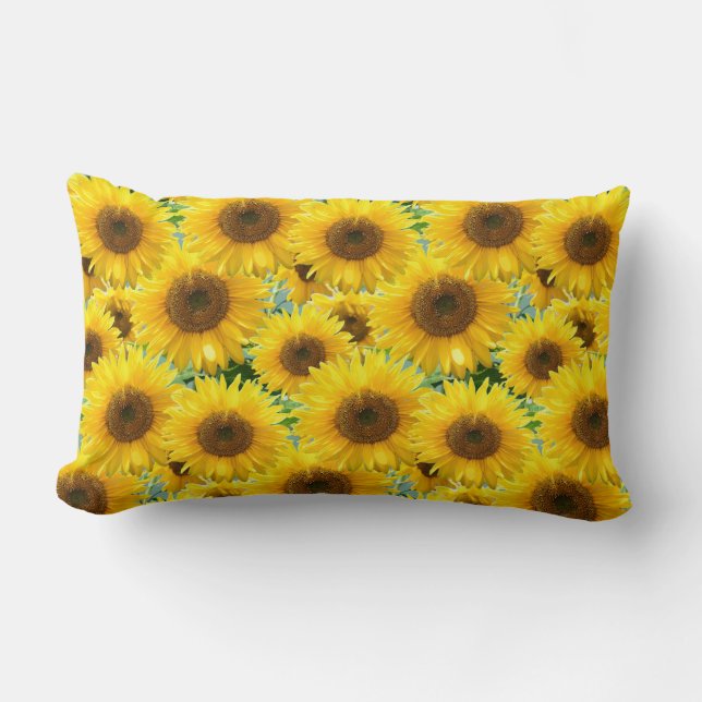 Cojín Lumbar Girasoles florecidos (Anverso)