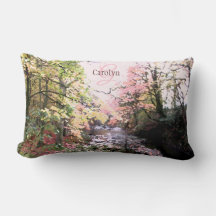 Glade de bosque rosa, con riachuelo, personalizado