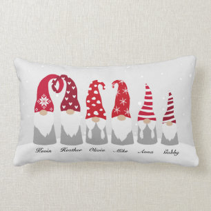 Cojín Lumbar Gnome Dwarf, Navidades familiares personalizados
