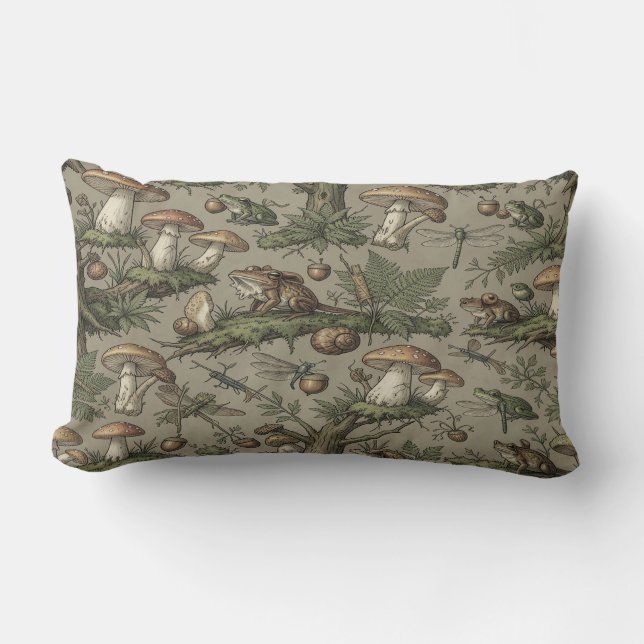 Cojín Lumbar Goblincore Forest Pillow (Anverso)
